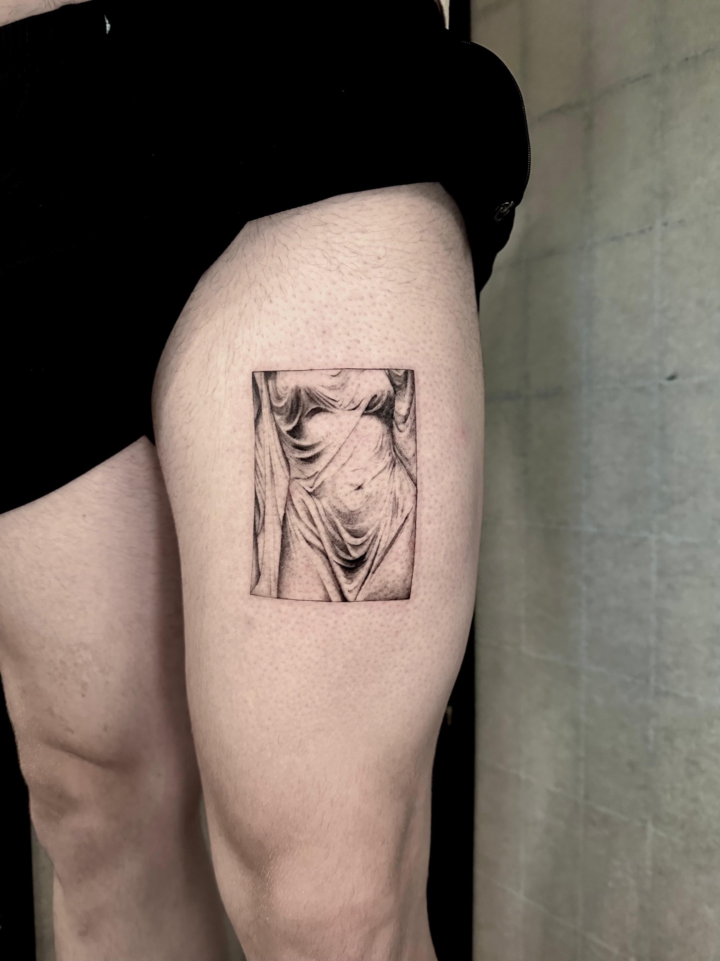 Blackwork-Tattoo von Silvia, Atelier 7 Freudenberg