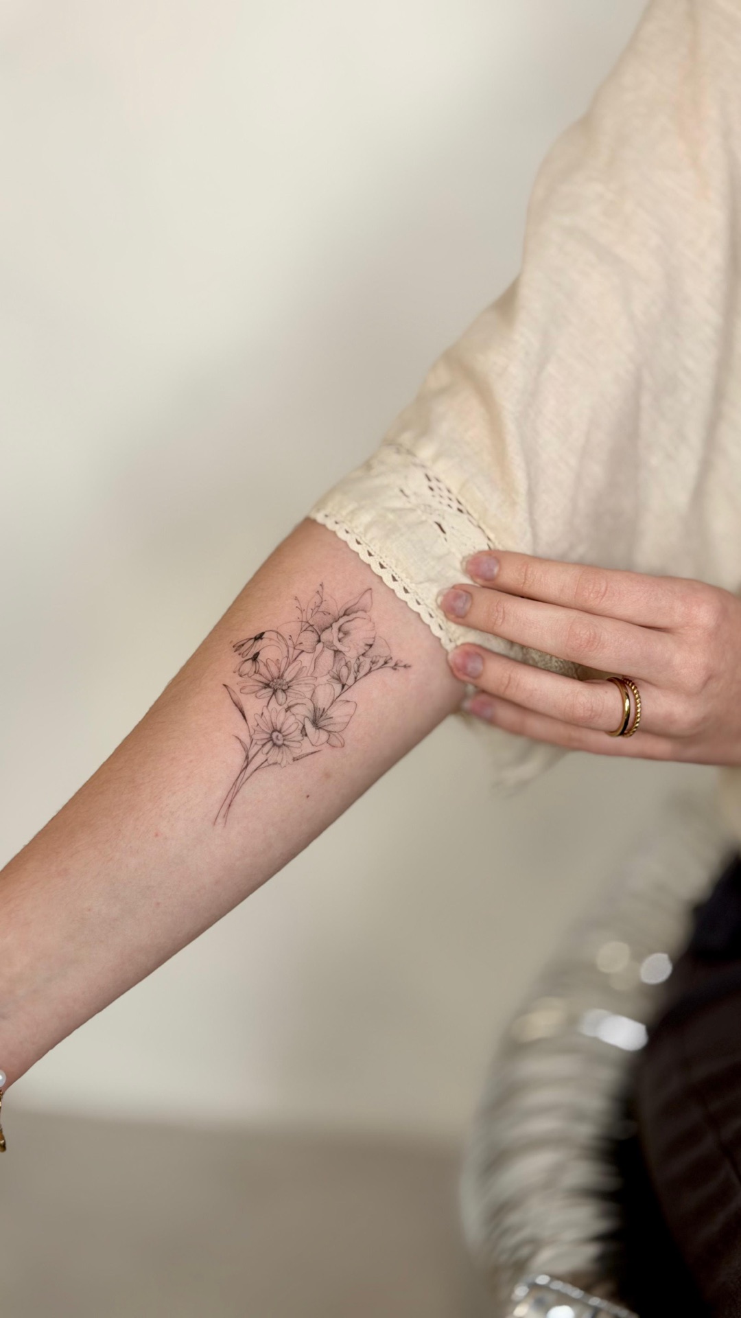 Fineline-Tattoo von Steffi, Atelier 7 Freudenberg
